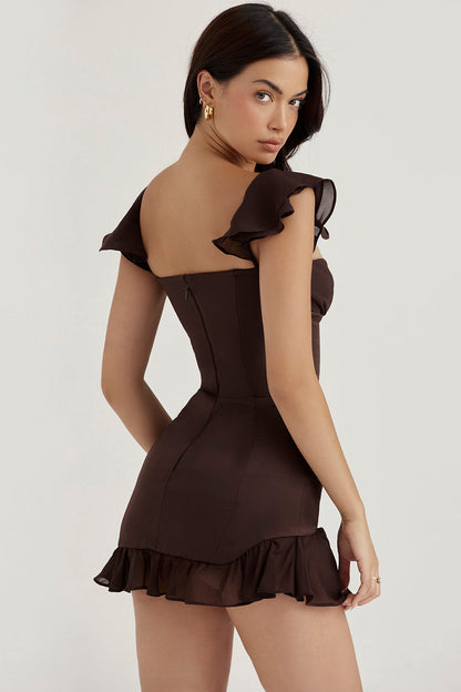 Anissa Satin Bodycon Charming Corset Mini Dress