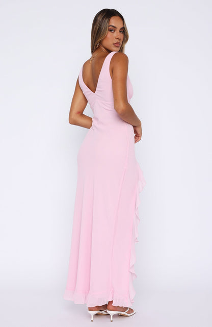 Bianca Slit Stylish Maxi Ruffled Dress