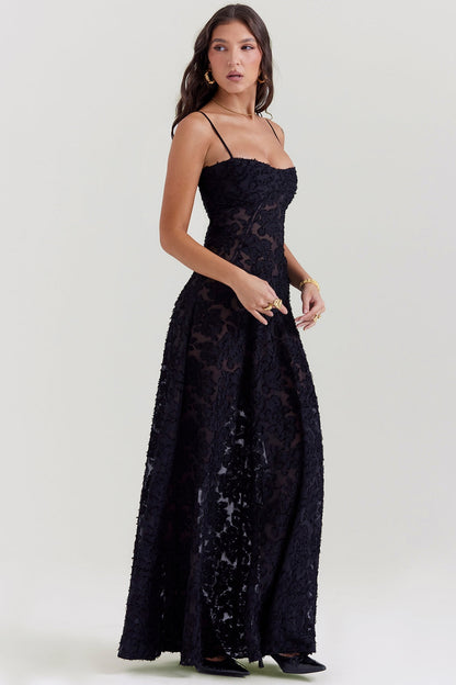 Blush of Elegance Charming Lace Maxi Dress