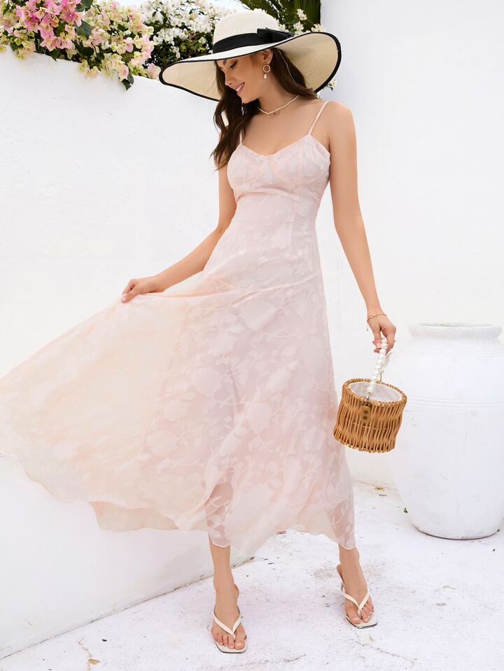 Blush of Elegance Charming Lace Maxi Dress