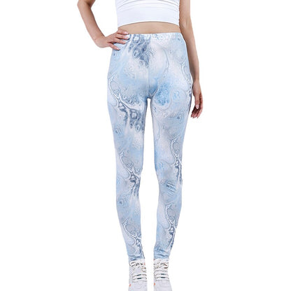 Tie Dye Printing Bottom Fitness Pants Sexy Trousers