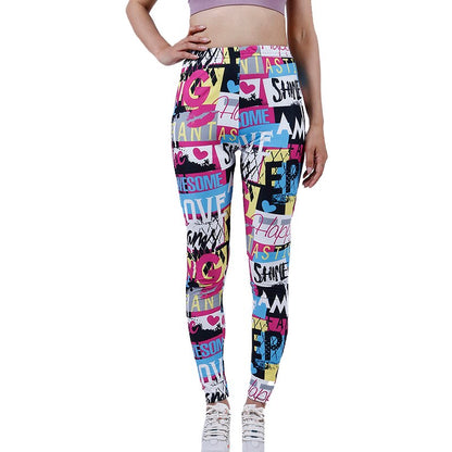 Tie Dye Printing Bottom Fitness Pants Sexy Trousers