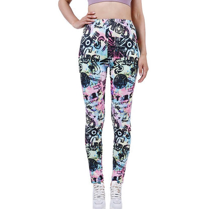 Tie Dye Printing Bottom Fitness Pants Sexy Trousers