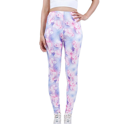 Tie Dye Printing Bottom Fitness Pants Sexy Trousers