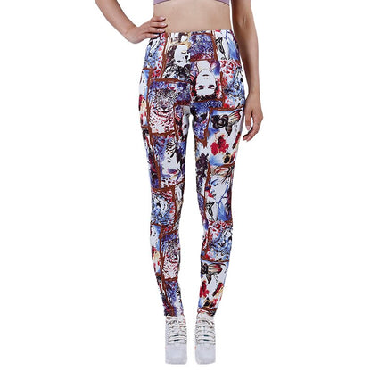 Tie Dye Printing Bottom Fitness Pants Sexy Trousers