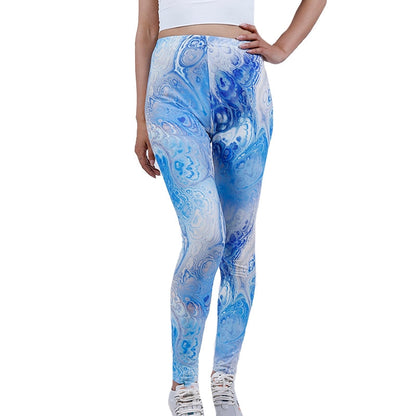 Tie Dye Printing Bottom Fitness Pants Sexy Trousers