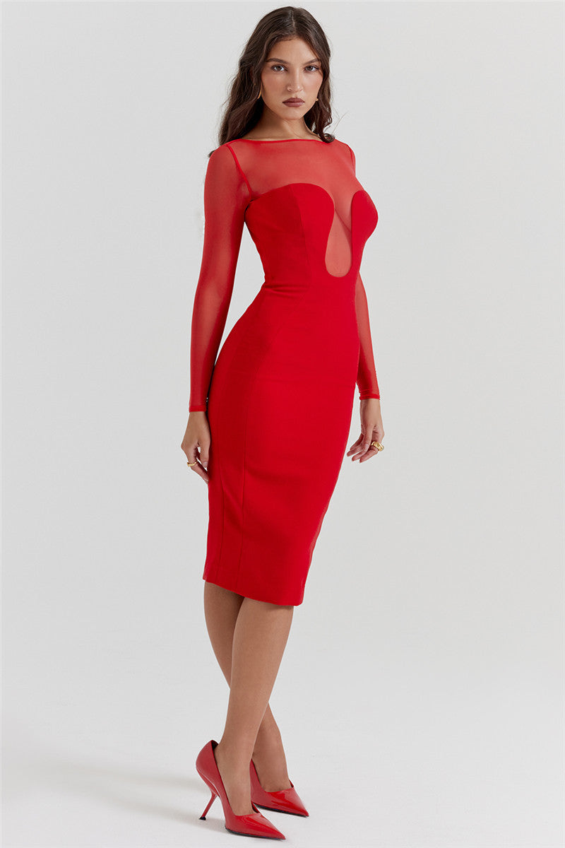 Tanya Strapless Sexy Midi Dress