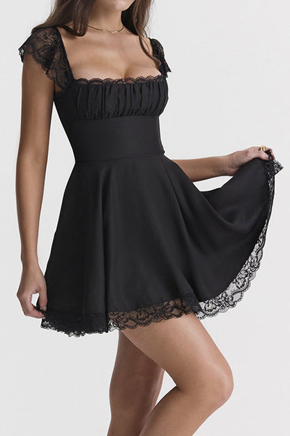 Strappy Lace Patchwork Corset Dress