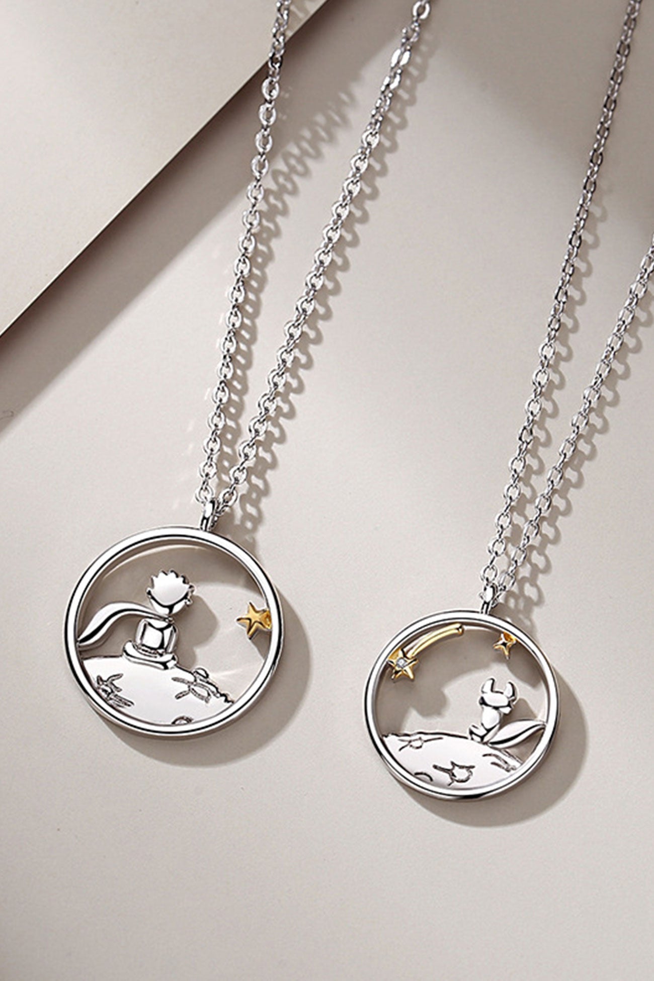 Little Prince & Fox Couple Necklace