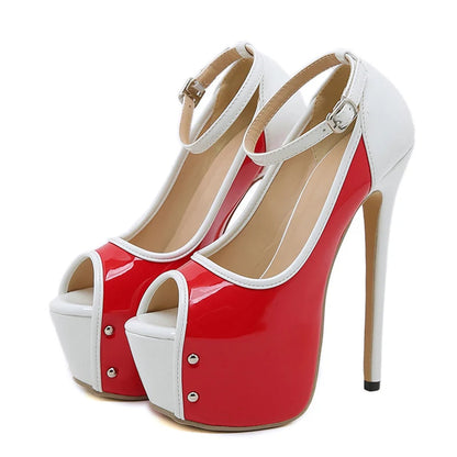 Sexy Peep-Toe Party Club Strip Pole-Dance Ultra-High Heels Platform Stiletto Wedding Banquet High Heel