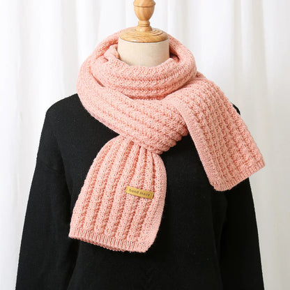 Thick Knitted Cashmere Lady Korean Style Winter Scarf