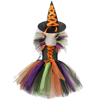 Witch Tutu Knee Dress Carnival Kid Costumes