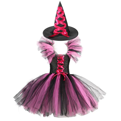 Witch Tutu Knee Dress Carnival Kid Costumes