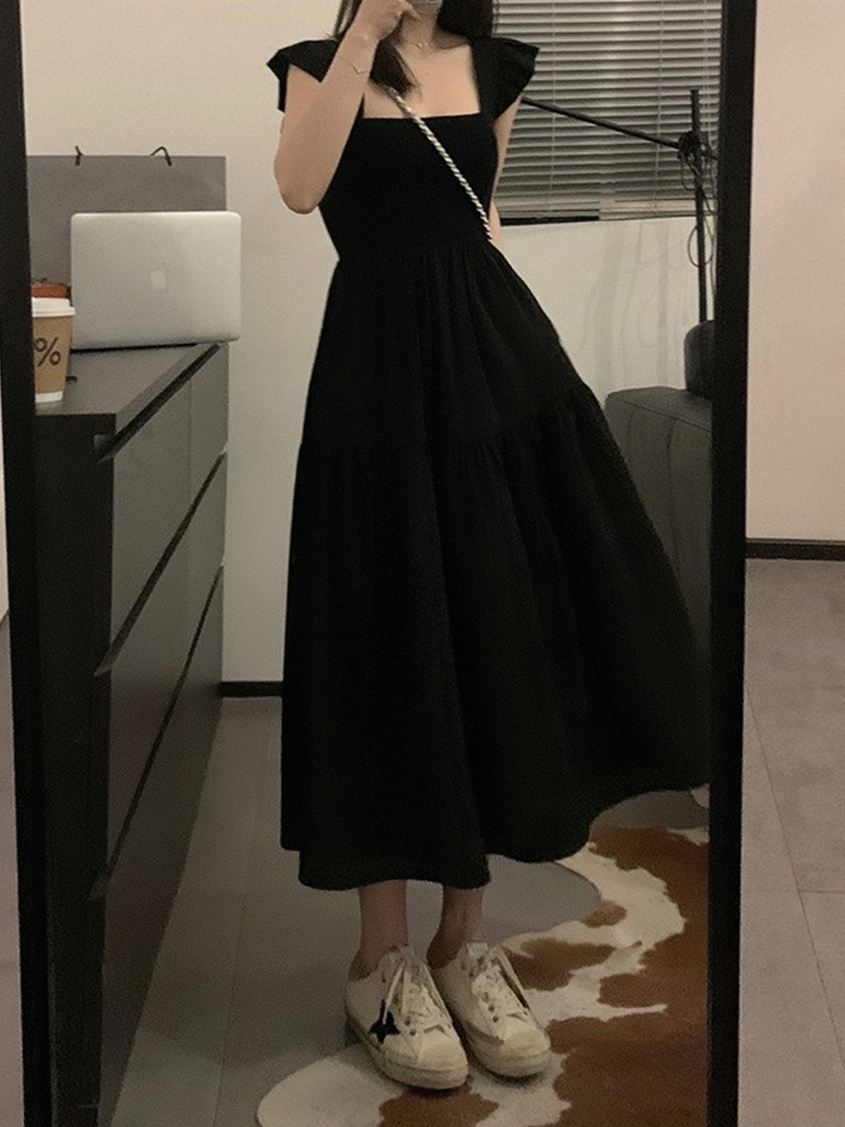 Black French Hepburn Dress