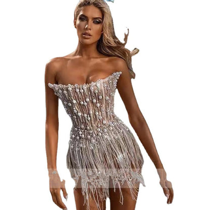 Emma Fringe Graceful Tassel Bodycon Dress