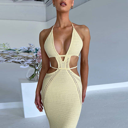 Cosybreezee - Backless Wrap Charming Chest Midi Dress