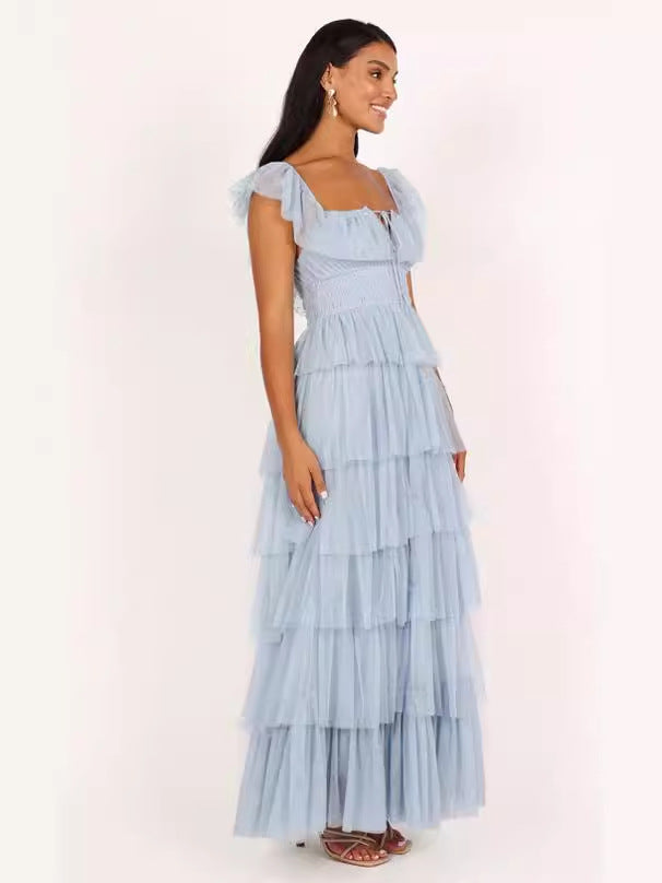 Tulle Midi Dress Charming - Light Blue