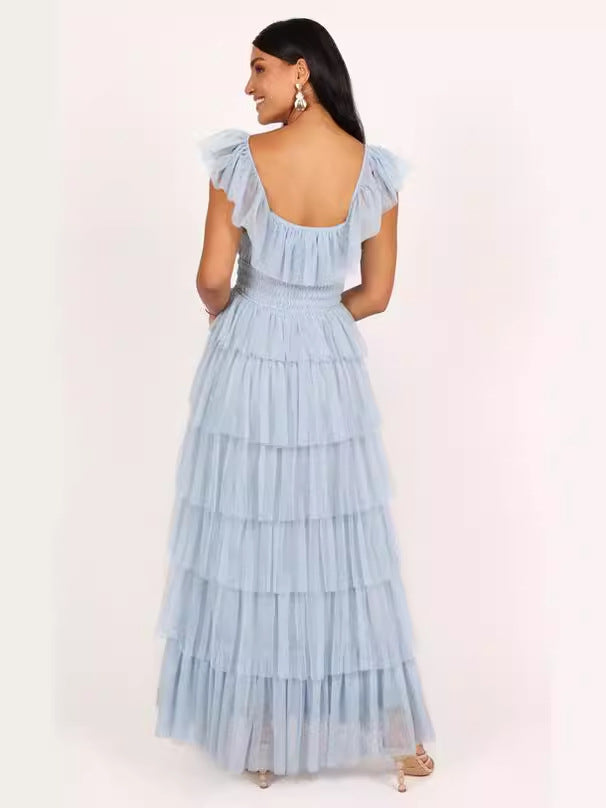 Tulle Midi Dress Charming - Light Blue