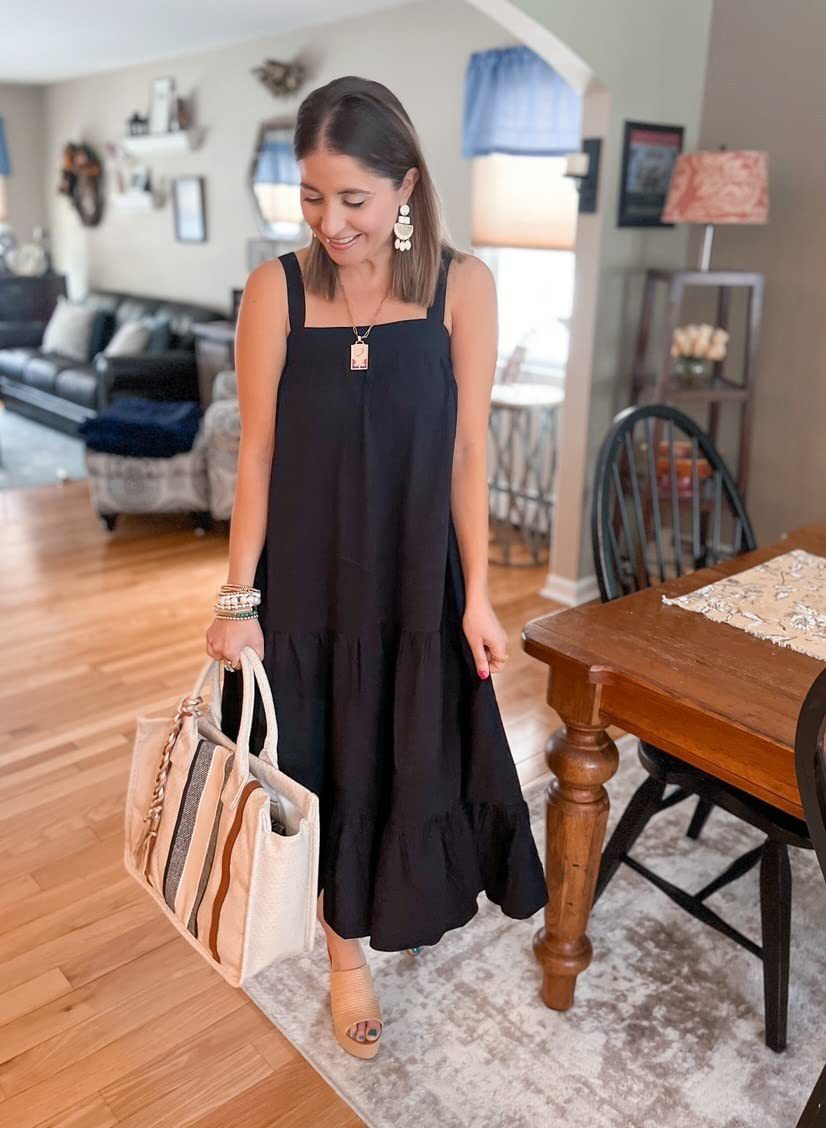 Tiered Maxi Tent Dress in Red