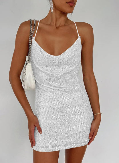 Stunning Sparkle Stylish Rhinestone Mini Dress