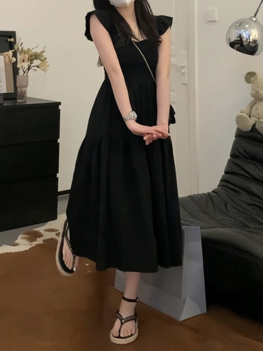 Black French Hepburn Dress