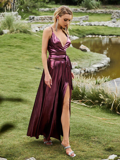 Vanda Formal Stylish Iridescent Metallic Dress