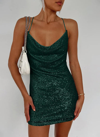 Stunning Sparkle Stylish Rhinestone Mini Dress