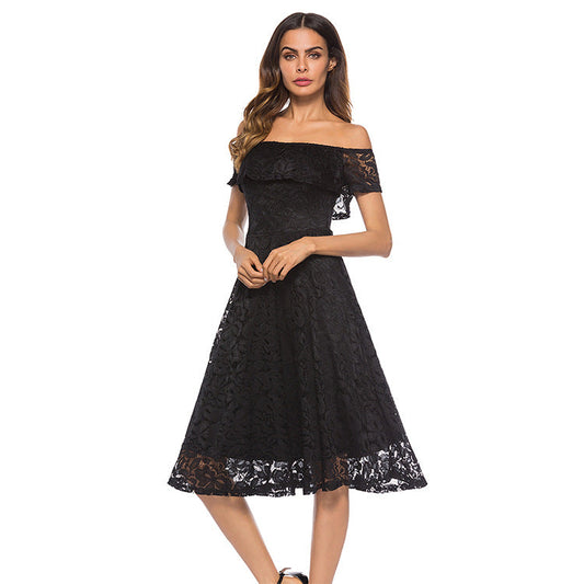 Cosybreezee - Abigail Stylish Lace Formal Dress with Scalloped Detail