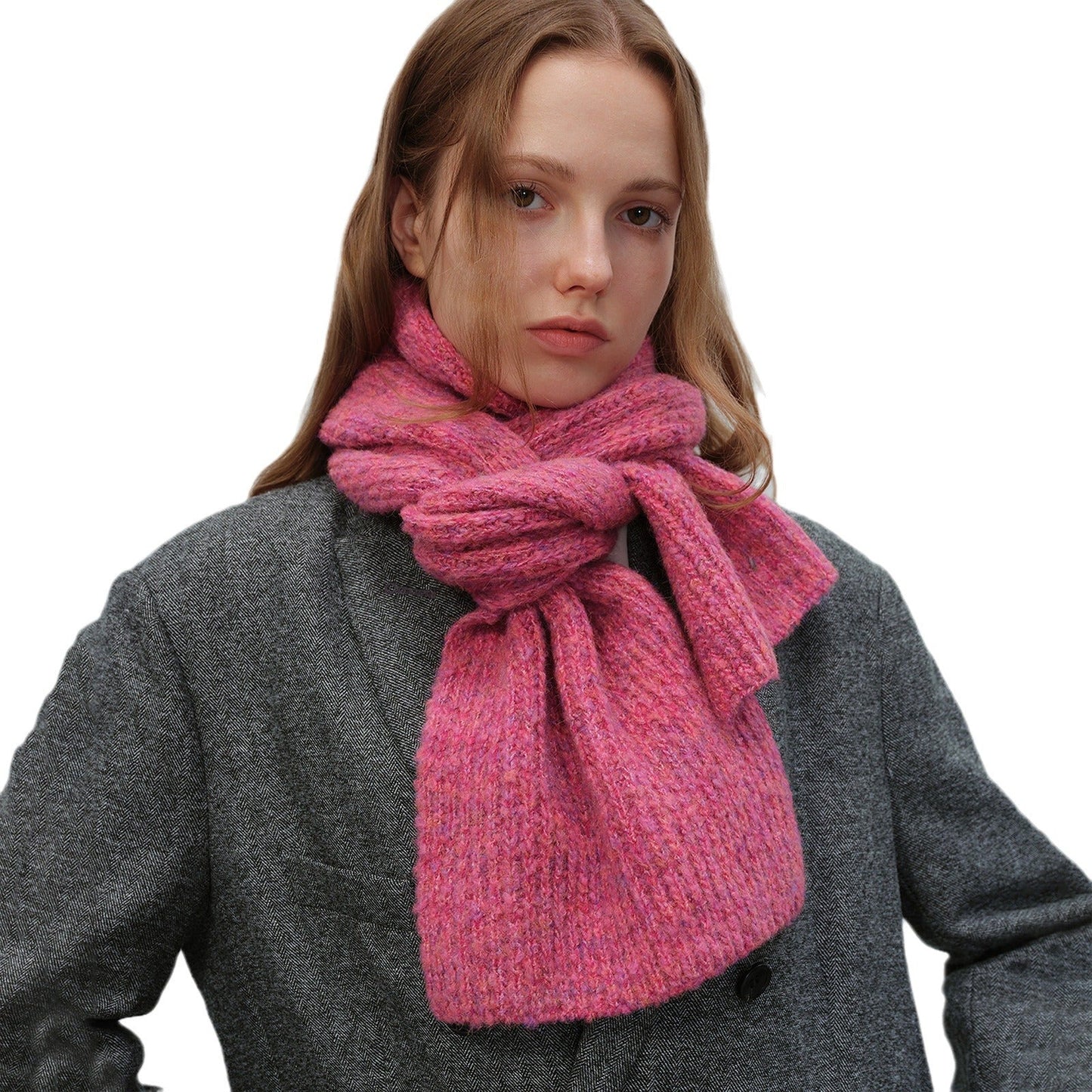 Warm Fashionable Cozy Elegant Multi-color Gradient Thick Comfortable Scarf