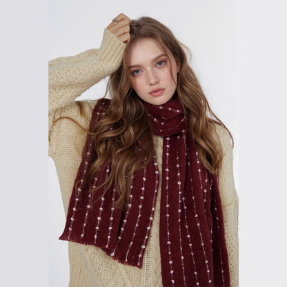 Simple Cozy Warm Stylish Comfortable Trendy High-end Polka Dot Scarf