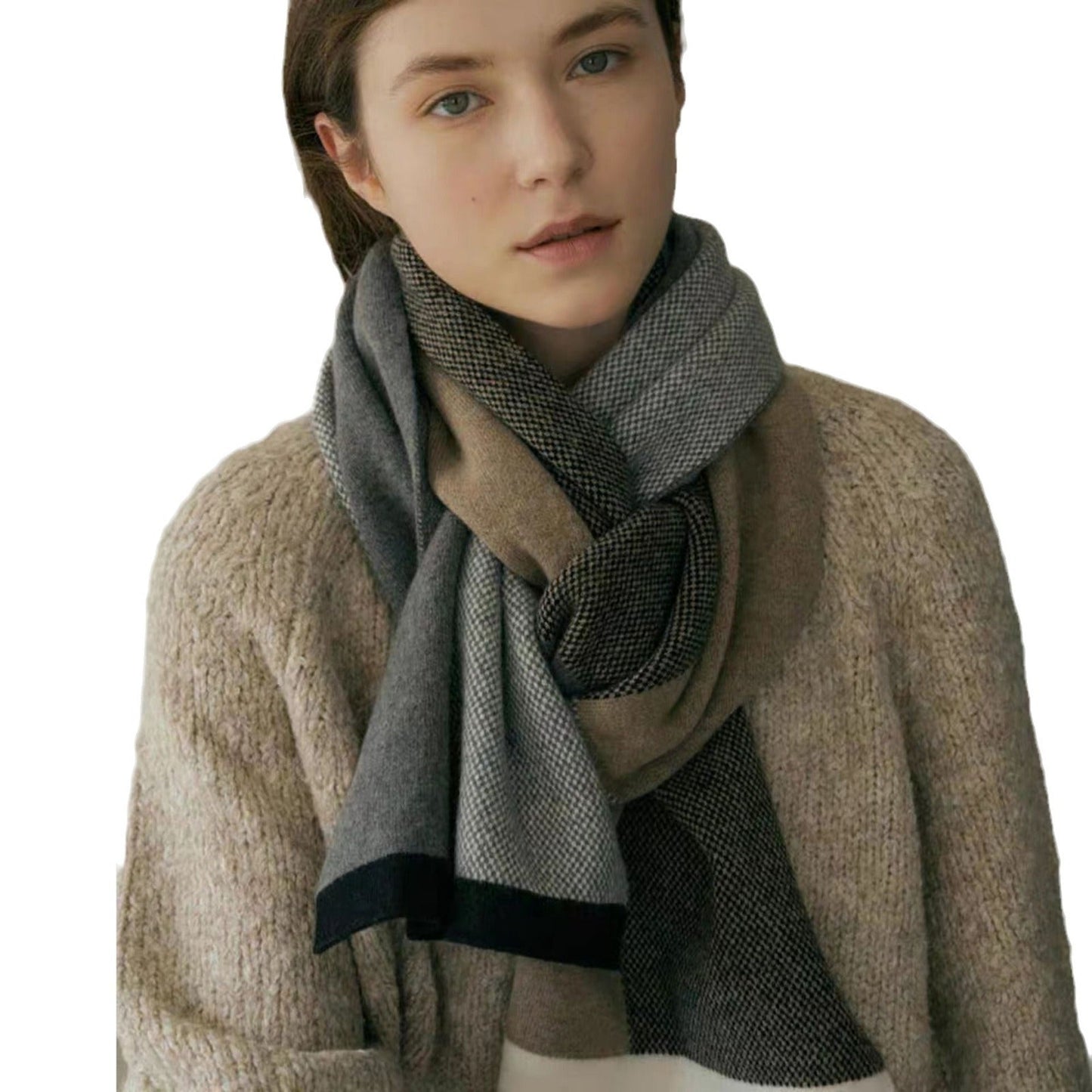 Unique Comfortable Warm Thick Cozy Elegant Stylish Modern Knitted Scarf