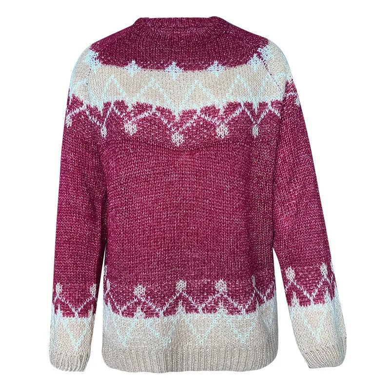 Eva Print Knitted Women Sweater