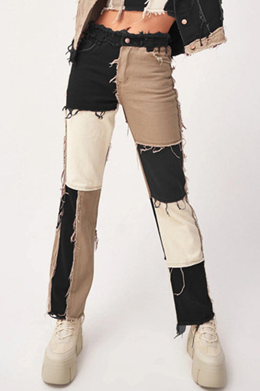 Straight-leg Jeans with Panels