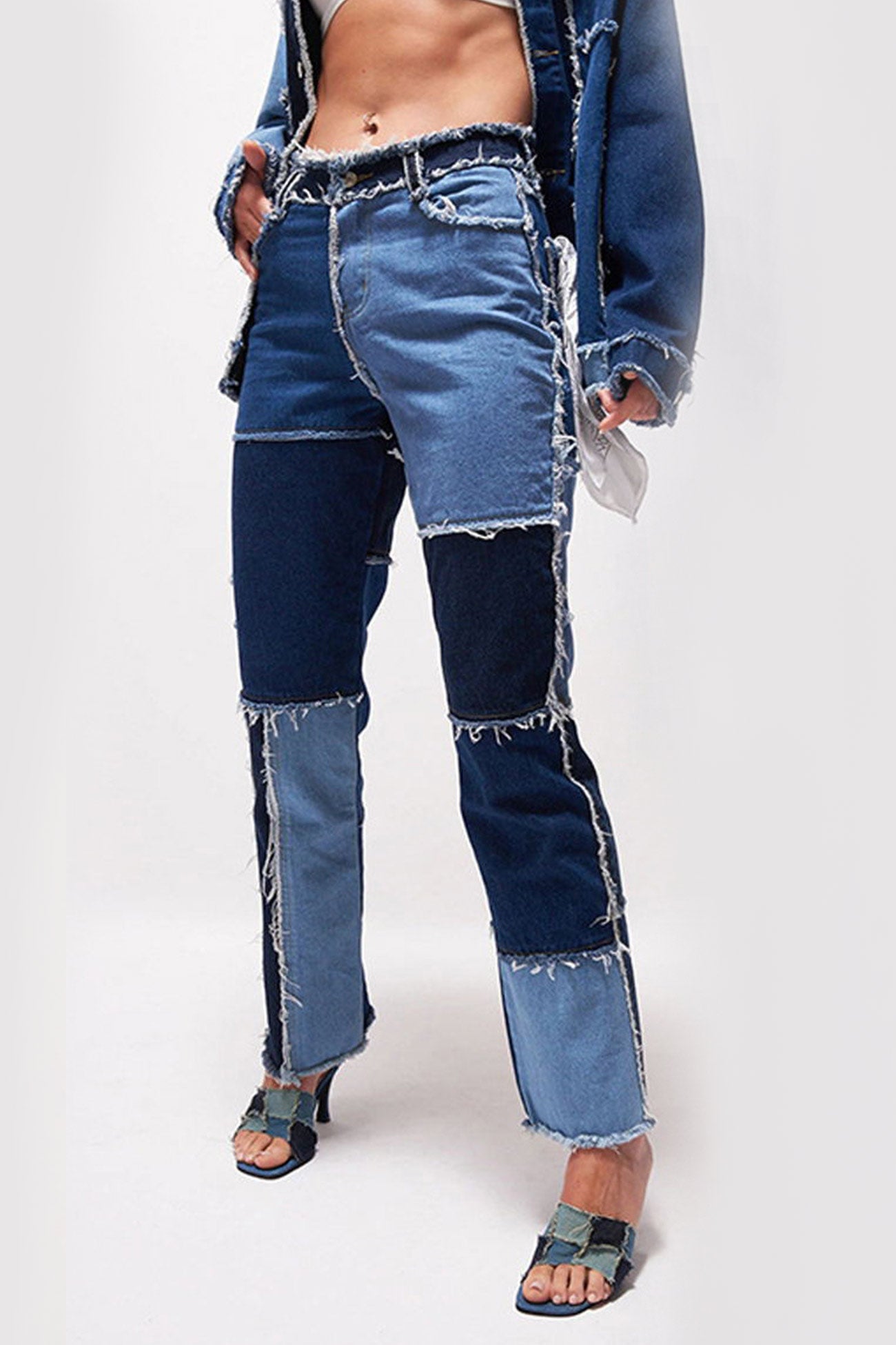 Straight-leg Jeans with Panels