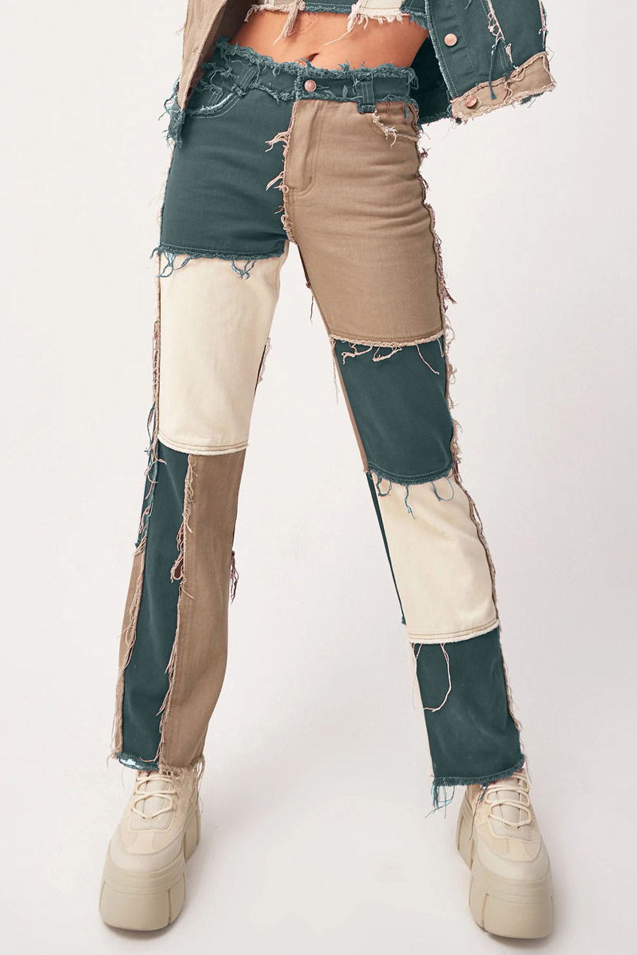 Straight-leg Jeans with Panels