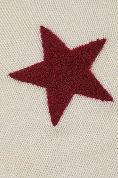 Pentagram Jacquard Crimping Jumper