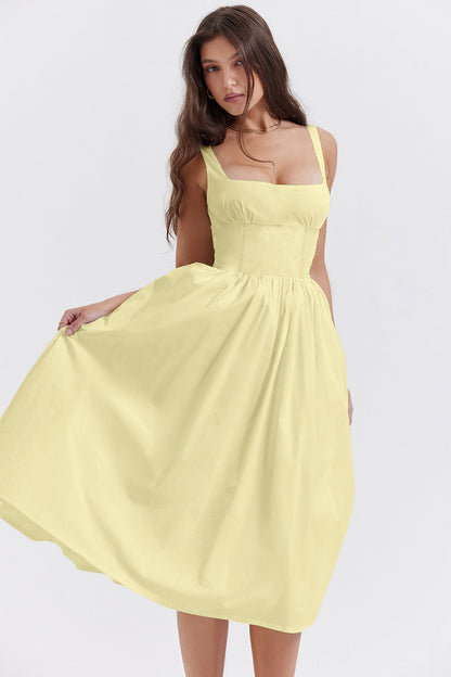 Mandy Summer Backless Midi Dress