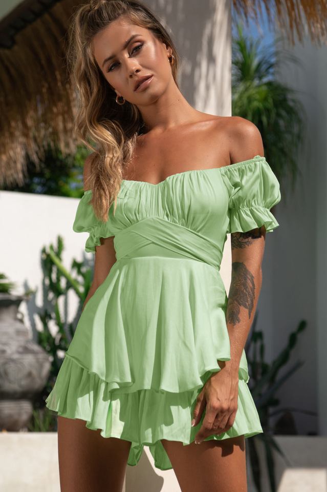 Boho Off Stylish Shoulder Romper