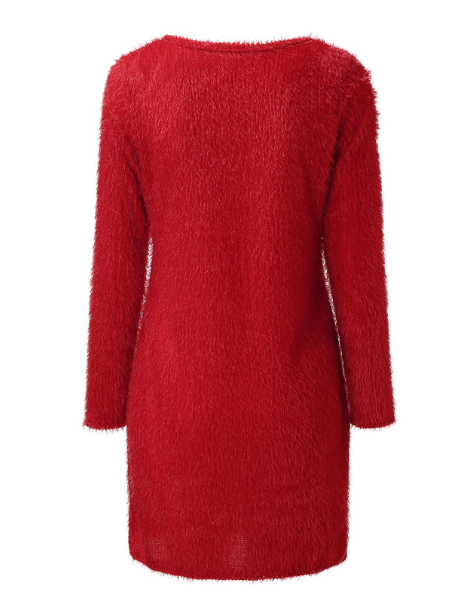 Autumn Winter Knit Dress with Turtleneck and Long Sleeves