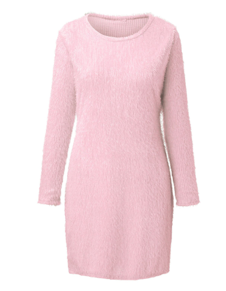 Autumn Winter Knit Dress with Turtleneck and Long Sleeves