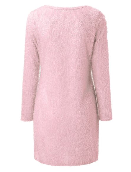 Autumn Winter Knit Dress with Turtleneck and Long Sleeves