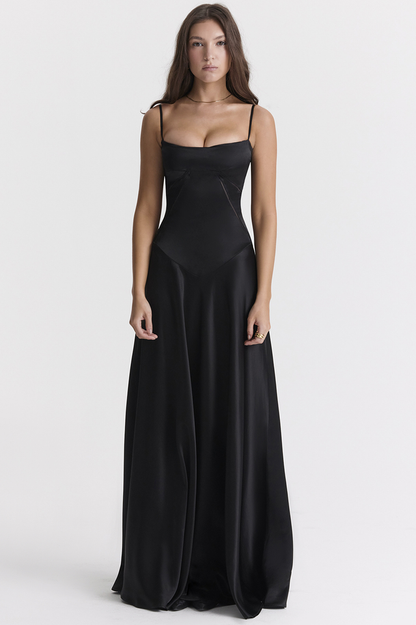 Anabella Black Lace Charming Up Maxi Dress