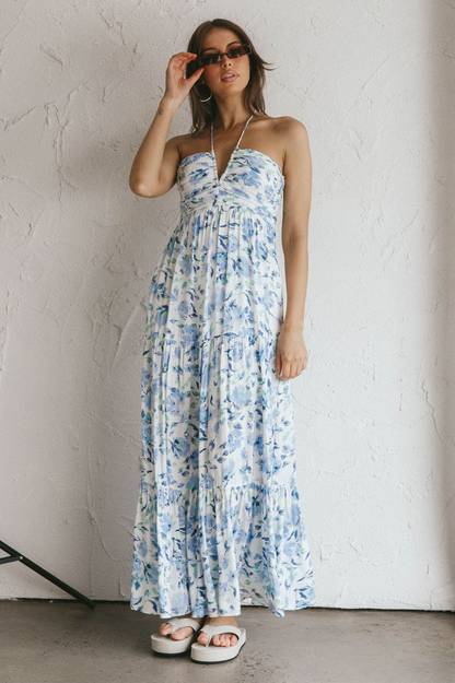 Asiah Halter Stylish Neck Maxi Dress