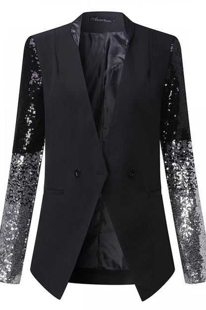 Blazer With Stylish Sequins Sleeve