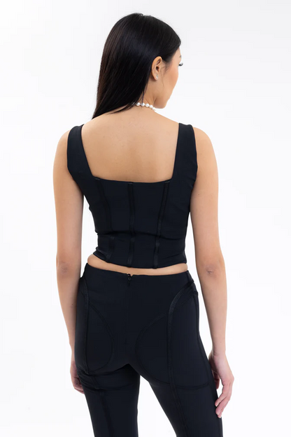 Black Lara Stylish Corset Top