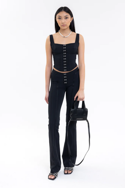 Black Lara Stylish Corset Top