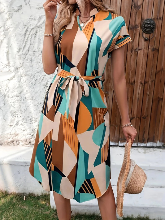 Marion Cross-Border Summer Full Print Dress