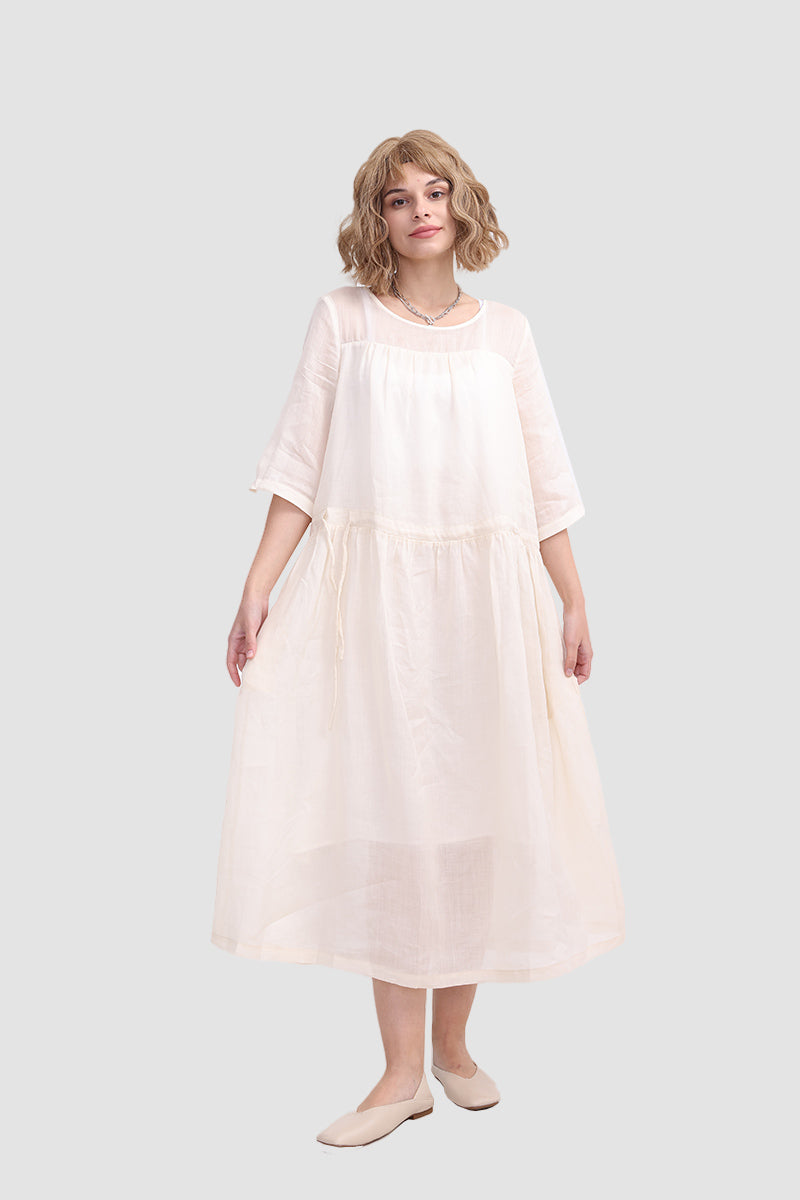 Ramona Dress in Ramie fabric