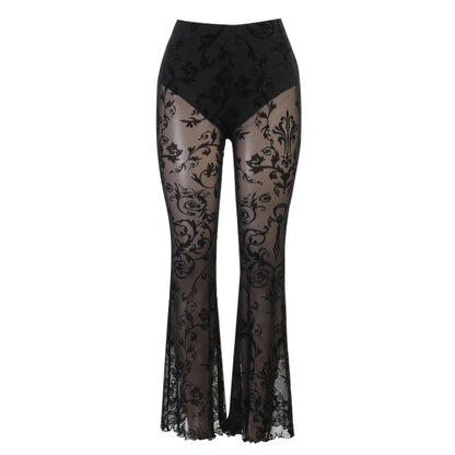 Casual Distressed Gothic Halloween Pants