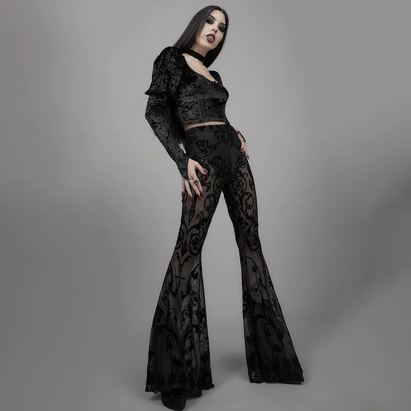 Casual Distressed Gothic Halloween Pants